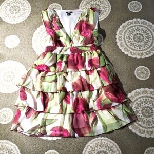 H&M tiered chiffon dress